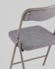 Стул складной Джонни рогожка серо-голубой каркас серый