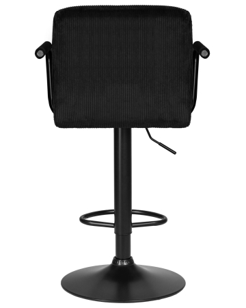 Стул барный KRUGER ARM BLACK черный вельвет