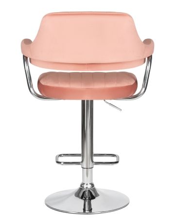 Стул барный CHARLY пудрово-розовый велюр MJ9-32