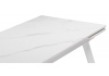 Керамический стол Норман 140 (200) х 80 белый мрамор alpin white, snow white, белый