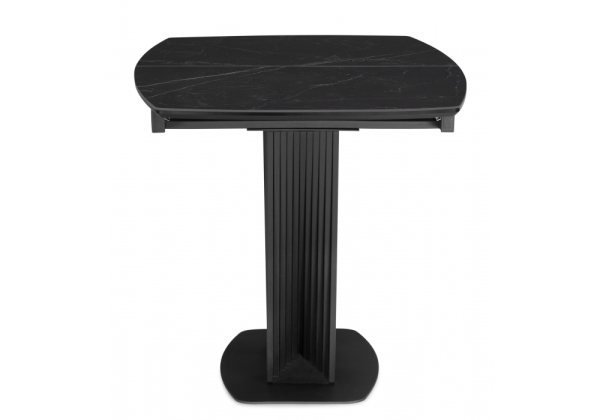 Керамический стол Вейл 140(180)х80 черный мрамор, черный