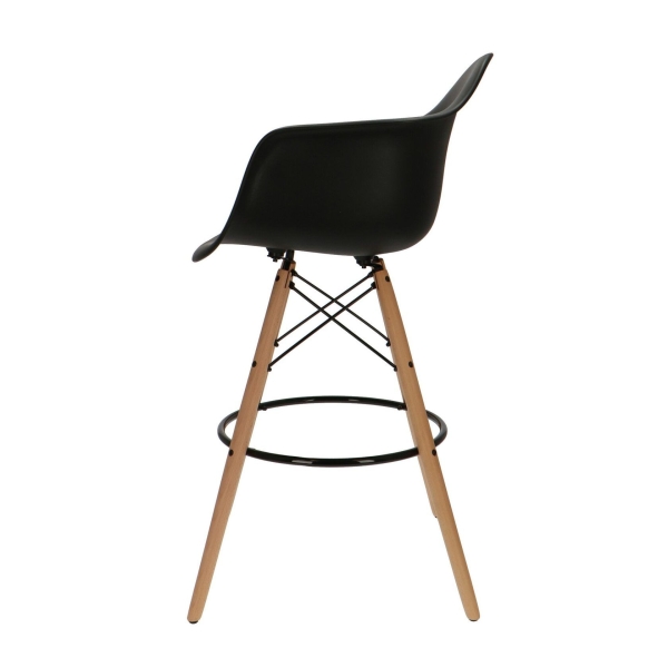 Барное кресло Eames style черное