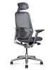 Кресло офисное Hertz серый, ткань и металл, мягкое сиденье, с подлокотниками