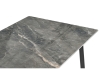 Керамический стол Rion 120 серый мрамор, черный