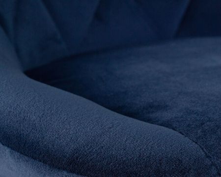 Стул барный LOGAN черный синий велюр MJ9-117