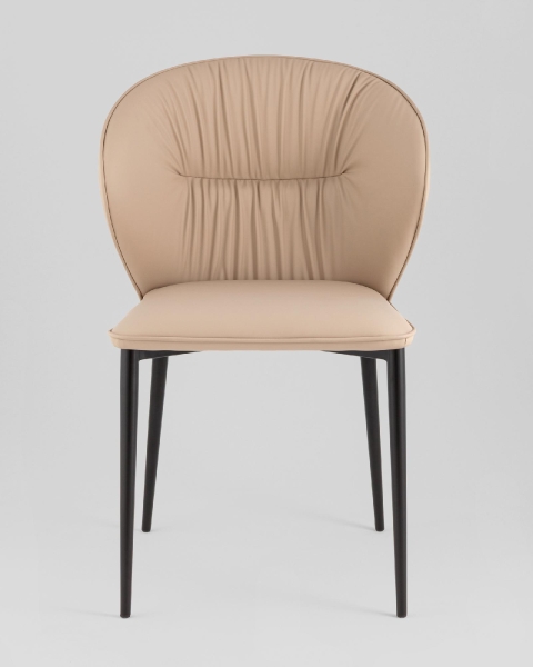 Стул обеденный Deia кремовая экокожа черные ножки