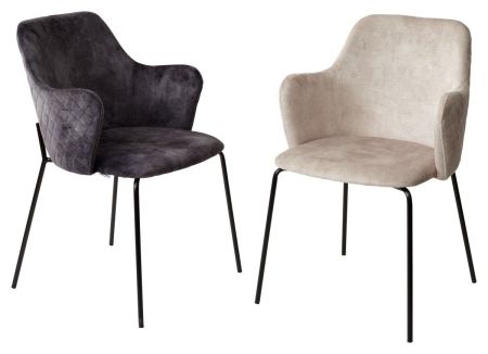 Стул AMARETTO VBP206 античный светло-бежевый, черный каркас