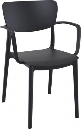 Кресло пластиковое Lisa черное