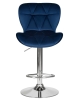 Стул барный BARNY синий велюр MJ9-117