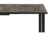 Стол деревянный Лиман 117 (157) x 77 бетон темный, черный матовый