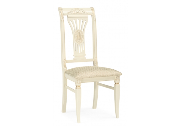 Стул деревянный Roy слоновая кость, золото патина