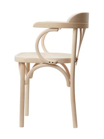 Деревянный стул Венский беленый дуб с твердым сиденьем