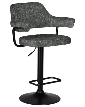 Набор 2 шт Стул барный CHARLY BLACK, серый твид (LEO11)