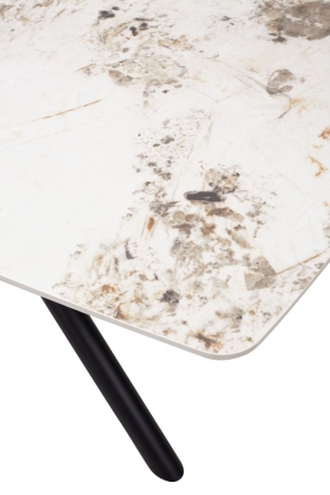 Стол RIVOLI 140 GLOSS LUXURY PANDORA SINTERED STONE, BLACK