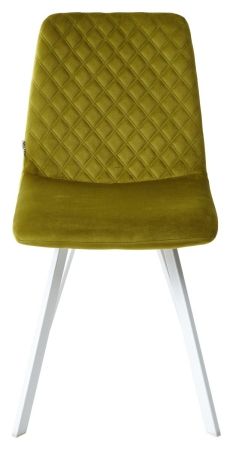 Стул DAIQUIRI BLUVEL-75 олива велюр, белый каркас