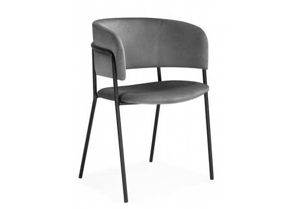 Стул на металлокаркасе Осло темно-серый (H-15), черный