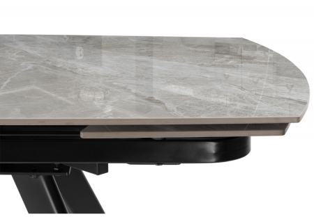 Керамический стол Silvi 120(180)x80 серый, черный