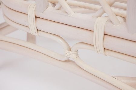 Комплект для отдыха "ANDREA" (диван + 2 кресла + журн. столик со стеклом + подушки) белый, ткань рубчик, кремовый