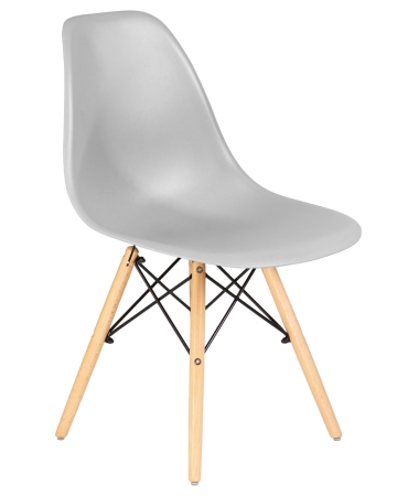 Набор 4 шт Стул обеденный DSW, ножки светлый бук светло-серый (GR-01)