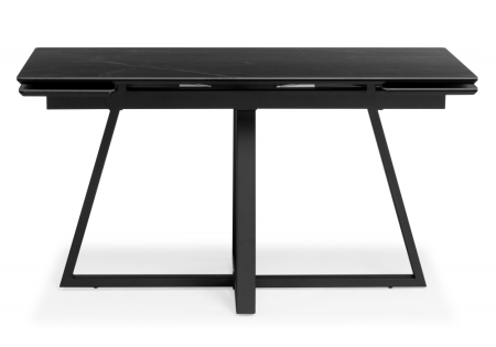 Керамический стол Памелла 140(200)х80 черный мрамор, черный