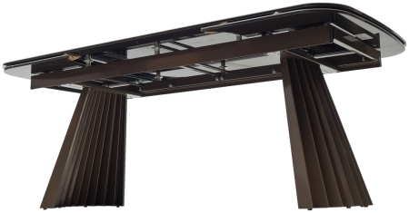 Стол ASTRID 200 TL-102 бежевый мрамор, испанская керамика, Шоколадное золото каркас