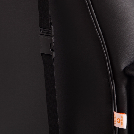 Кресло DRIVER (22) экокожа и ткань, черный и красный