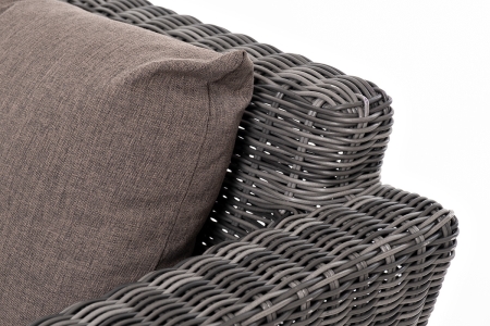 "Капучино Сингл" лаунж-зона из искусственного ротанга, цвет графит