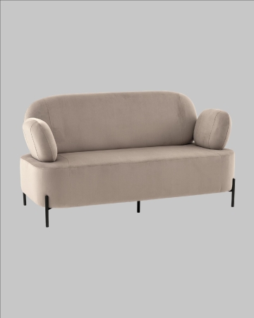 Диван Кэнди велюр светло-серый