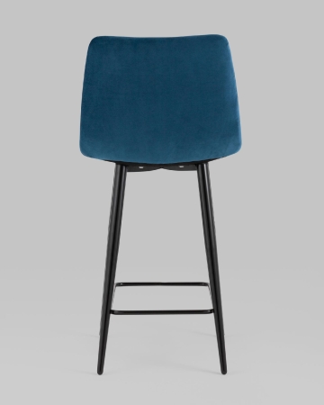 Стул полубарный Джанго велюр синий 2 шт.