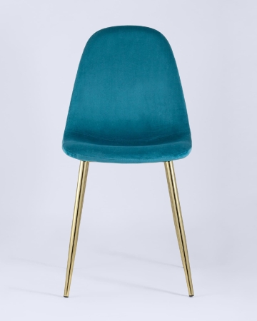 Стул Валенсия велюр аквамарин золотые ножки Стул Валенсия велюр аквамарин золотые ножки