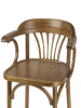 Деревянный стул Венский дуб медовый с твердым сиденьем с дугами назад