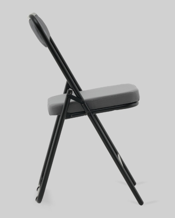 Стул складной Джонни велюр велютто темно-серый, каркас черный матовый