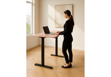 Компьютерный стол Маркос 120х75 розовый, черный