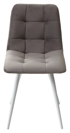 Стул CHILLI-Q графит #14 велюр, белый каркас