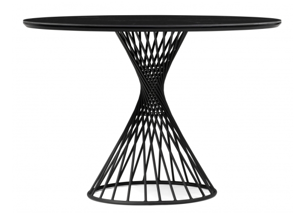 Керамический стол Вивиен 90х90х75 черный мрамор, черный