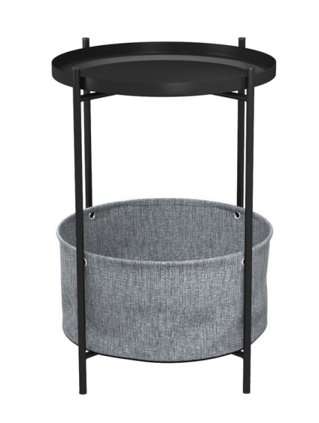 Стол журнальный "Берген" рогожка 82/39, черный муар