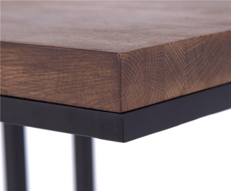 Стол кофейный Энди Loft дуб, каркас черный