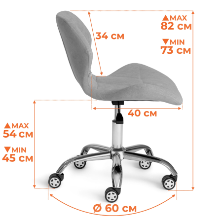 Кресло SELFI metalBL серый