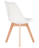 Набор 4 шт Стул обеденный JERRY SOFT, ножки светлый бук сиденья белый (W-02)