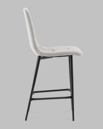 Стул полубарный Одди велюр светло-серый