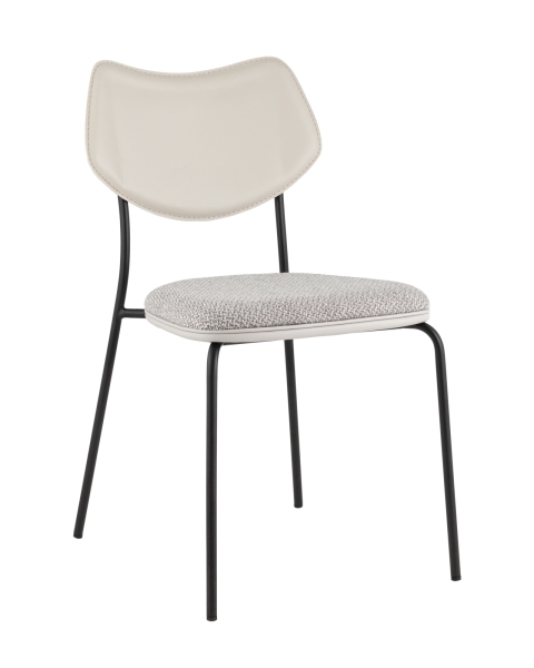 Стул обеденный Casey серый с серой экокожей