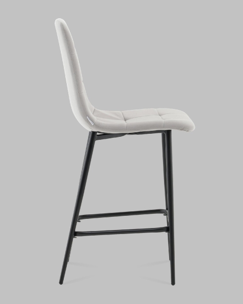 Стул полубарный Одди велюр светло-серый