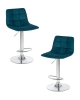 Набор 2 шт Стул барный TAILOR, морской волны велюр (MJ9-99)