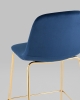 Стул полубарный Валенсия SN ткань синий золотые ножки