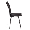Стул обеденный Monte Carlo черный, экокожа и металл, мягкое сиденье, без подлокотников