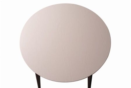 Стол Рэй-d900 круглый темный тон, слоновая кость 9001