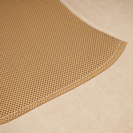 Кресло PARMA флок и ткань, бежевый и бронза