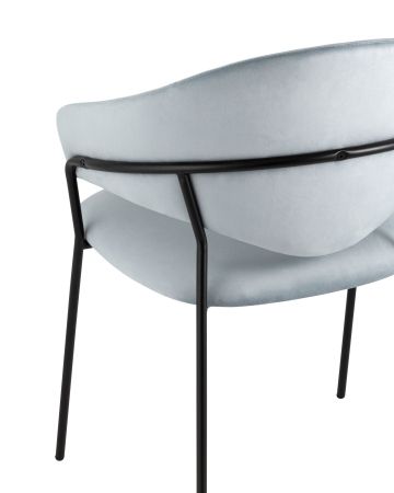 Стул Алексис велюр пыльно-голубой