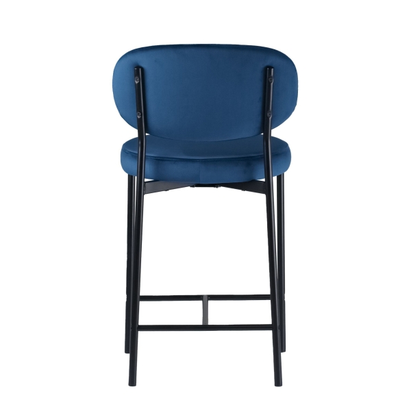 Стул полубарный MASO велюр синий