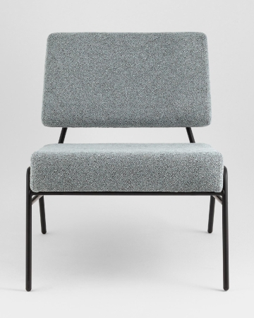 Кресло Теллинг шенилл серо-синий